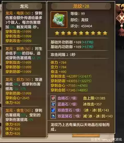 天龙手游装备对比_1插图1