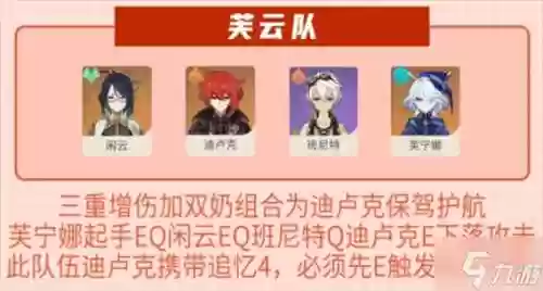 原神迪卢克无行秋阵容搭配插图
