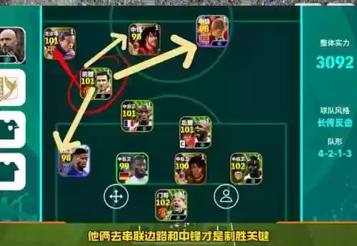 实况无敌阵容搭配技巧插图1