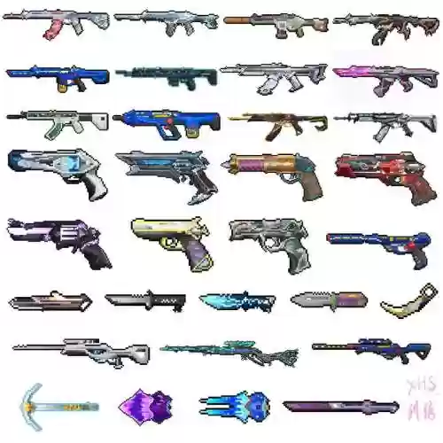 像素游戏武器插图
