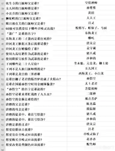 梦幻西游手游三界奇缘答案汇总插图