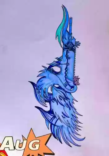 吃鸡武器AUG，吃鸡武器绘画插图