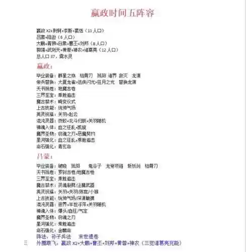 英灵传说赢政阵容搭配，英灵传说嬴政组合插图1